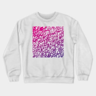 Handwritten Purple Gradient Lettering Pattern for Clothing, Accessories, and Home Decor Crewneck Sweatshirt